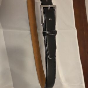 Cole Haan Italian Black Leather Belt 38 New